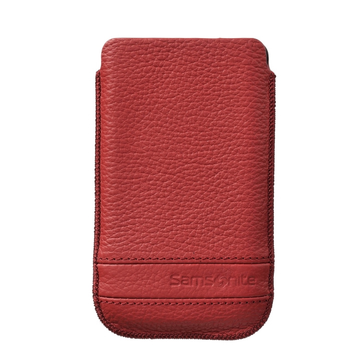 SAMSONITE Mobile Bag Classic Leather Medium Red ryhmässä ÄLYPUHELIMET JA TABLETIT / Puhelimen suojakotelo / Universal Suoja / Kotelo @ TP E-commerce Nordic AB (C03863)