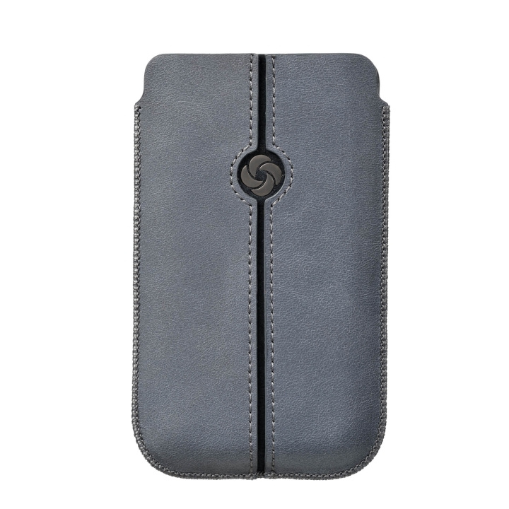 SAMSONITE Mobile Bag Dezir Leather XL Grey ryhmässä ÄLYPUHELIMET JA TABLETIT / Puhelimen suojakotelo / Universal Suoja / Kotelo @ TP E-commerce Nordic AB (C03873)