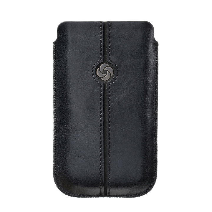 SAMSONITE Mobile Bag Dezir Leather Medium Black ryhmässä ÄLYPUHELIMET JA TABLETIT / Puhelimen suojakotelo / Universal Suoja / Kotelo @ TP E-commerce Nordic AB (C03879)