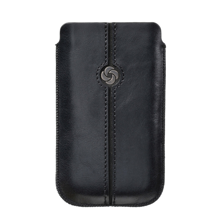 Samsonite Mobile Bag Dezir Leather Medium Black ryhmässä ÄLYPUHELIMET JA TABLETIT / Puhelimen suojakotelo / Universal Suoja / Kotelo @ TP E-commerce Nordic AB (C03879)