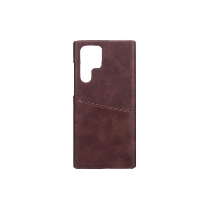 Onsala Puhelinkuori Ruskea Korttitaskulla Samsung S22 Ultra ryhmässä ÄLYPUHELIMET JA TABLETIT / Puhelimen suojakotelo / Samsung @ TP E-commerce Nordic AB (C03982)