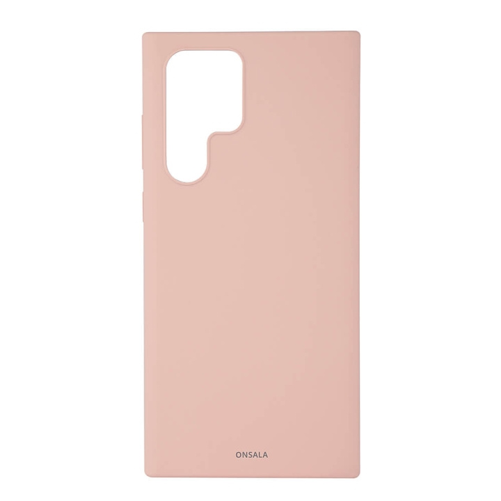 Onsala Suojakuori Silikooni Sand Pink - Samsung S22 Ultra ryhmässä ÄLYPUHELIMET JA TABLETIT / Puhelimen suojakotelo / Samsung @ TP E-commerce Nordic AB (C03994)
