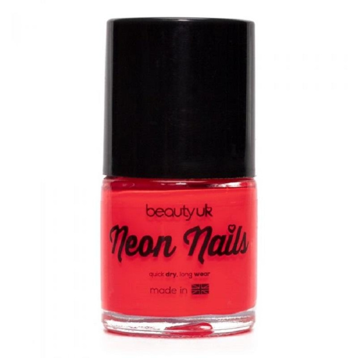 Beauty UK Neon Nail Polish - Coral ryhmässä KAUNEUS JA TERVEYS / Manikyyri/Pedikyyri / Kynsilakka @ TP E-commerce Nordic AB (C04102)