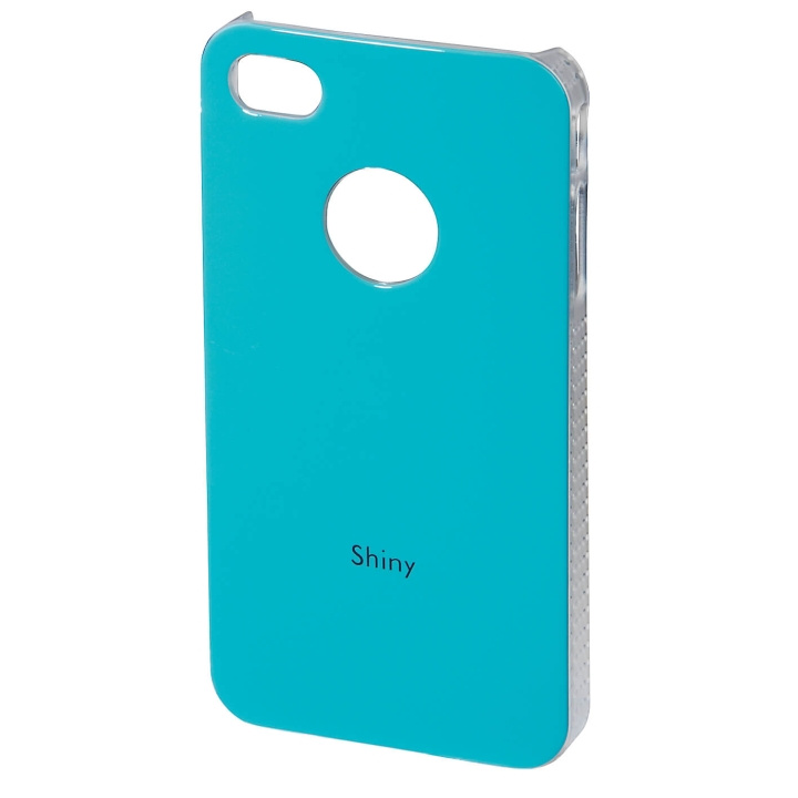 Hama iPhone 4 skal Shiny turkos Hårdplast ryhmässä ÄLYPUHELIMET JA TABLETIT / Puhelimen suojakotelo / Apple / Vanhemmat Apple-mallit @ TP E-commerce Nordic AB (C04188)