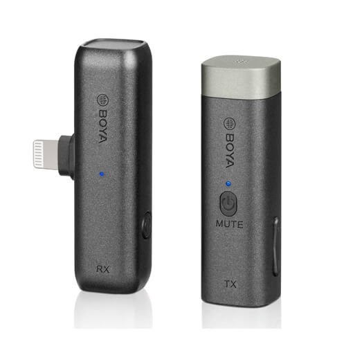 BOYA Mikrofon Smartphone Trådlös x1 BY-WM3D Lightning ryhmässä ÄLYPUHELIMET JA TABLETIT / Muut tarvikkeet / Gadgets @ TP E-commerce Nordic AB (C04203)