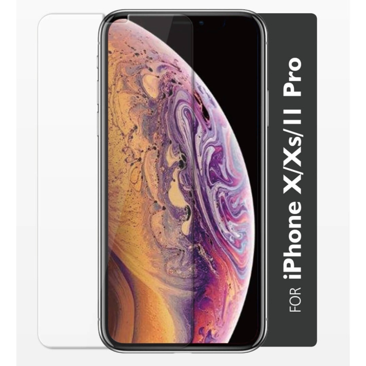 Gear Glass Prot. Flat Case Friendly 2.5D GOLD iPhone X/Xs/11Pro ryhmässä ÄLYPUHELIMET JA TABLETIT / Puhelimen suojakotelo / Apple / iPhone 11 Pro / Näytönsuoja @ TP E-commerce Nordic AB (C04216)