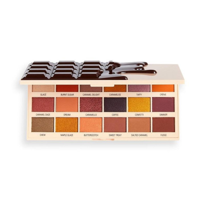 Makeup Revolution Chocolate Palette - Caramel Nudes ryhmässä KAUNEUS JA TERVEYS / Meikit / Silmät ja kulmat / Luomivärit @ TP E-commerce Nordic AB (C04273)