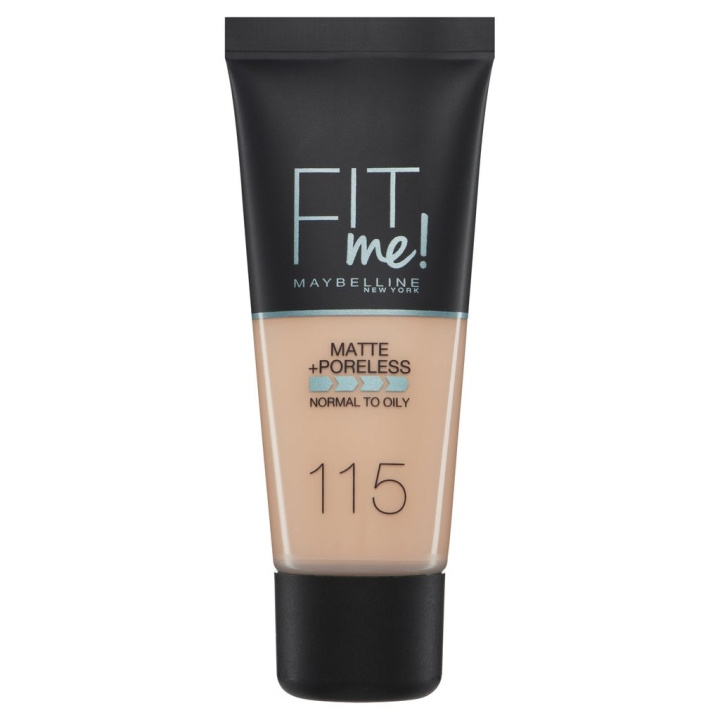 Maybelline Fit Me Matte + Poreless Foundation - 115 Ivory ryhmässä KAUNEUS JA TERVEYS / Meikit / Meikit Kasvot / Meikkivoide @ TP E-commerce Nordic AB (C04313)