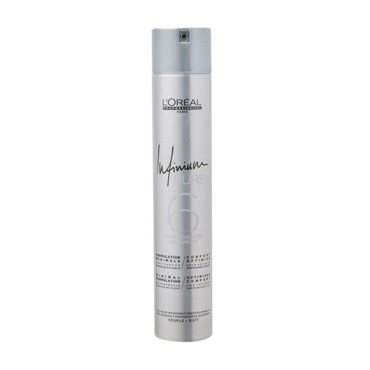 LOreal Infinium Pure Soft Hairspray 500ml ryhmässä KAUNEUS JA TERVEYS / Hiukset &Stailaus / Hiusten stailaus / Hiuslakka @ TP E-commerce Nordic AB (C04334)