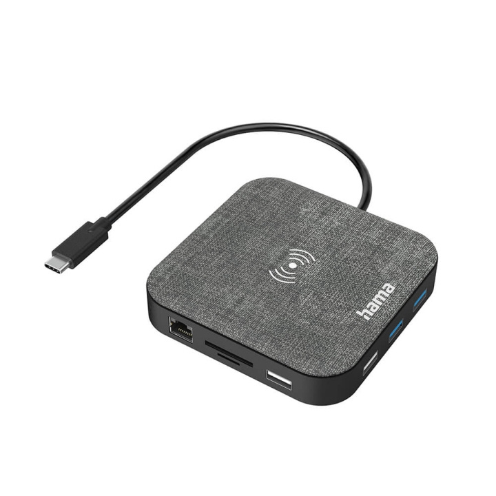 Hama USB-C Hub Multiport Qi Charging 12 Ports ryhmässä TIETOKOONET & TARVIKKEET / Tietokonetarvikkeet / USB-telakat @ TP E-commerce Nordic AB (C04470)