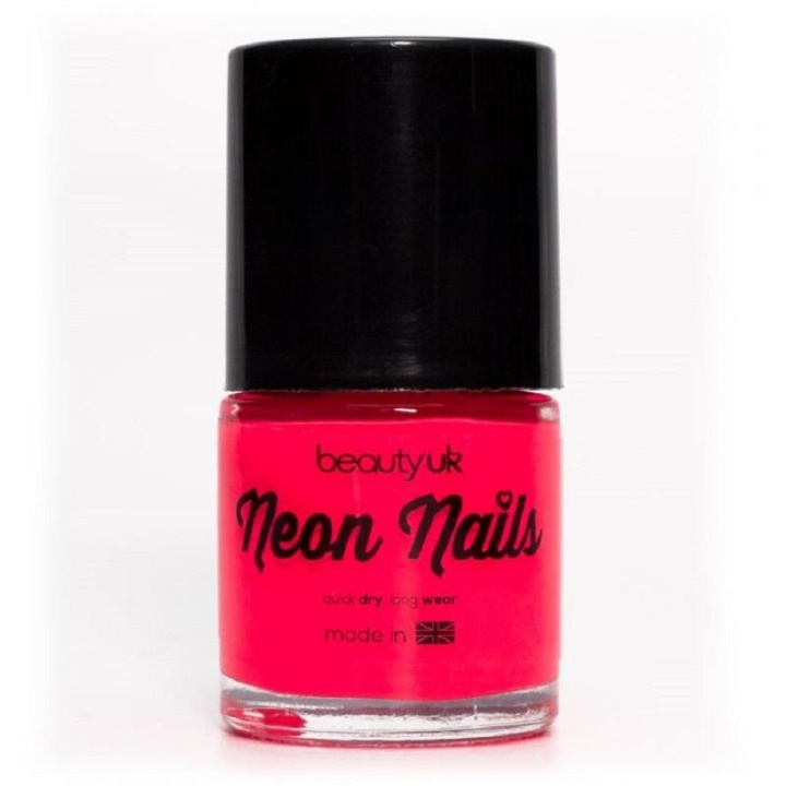 Beauty UK Neon Nail Polish - Pink ryhmässä KAUNEUS JA TERVEYS / Manikyyri/Pedikyyri / Kynsilakka @ TP E-commerce Nordic AB (C04531)