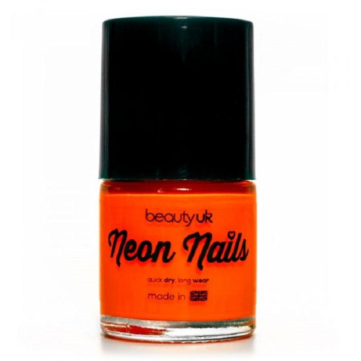 Beauty UK Neon Nail Polish - Orange ryhmässä KAUNEUS JA TERVEYS / Manikyyri/Pedikyyri / Kynsilakka @ TP E-commerce Nordic AB (C04533)