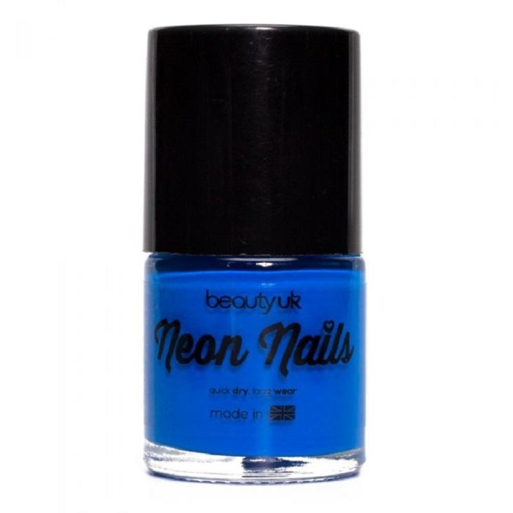 Beauty UK Neon Nail Polish - Blue ryhmässä KAUNEUS JA TERVEYS / Manikyyri/Pedikyyri / Kynsilakka @ TP E-commerce Nordic AB (C04535)