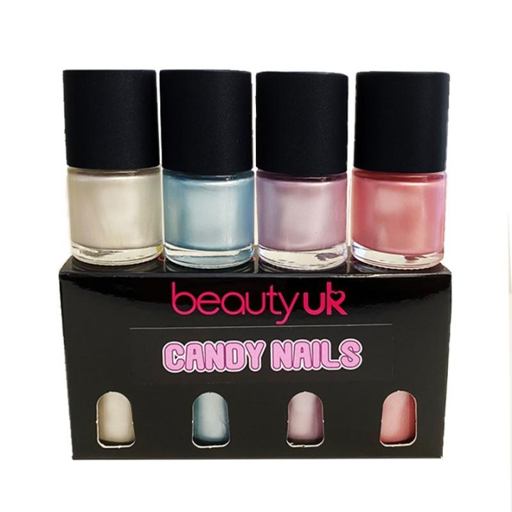 Beauty UK Candy Nails Polish Set 4x9ml ryhmässä KAUNEUS JA TERVEYS / Manikyyri/Pedikyyri / Kynsilakka @ TP E-commerce Nordic AB (C04547)