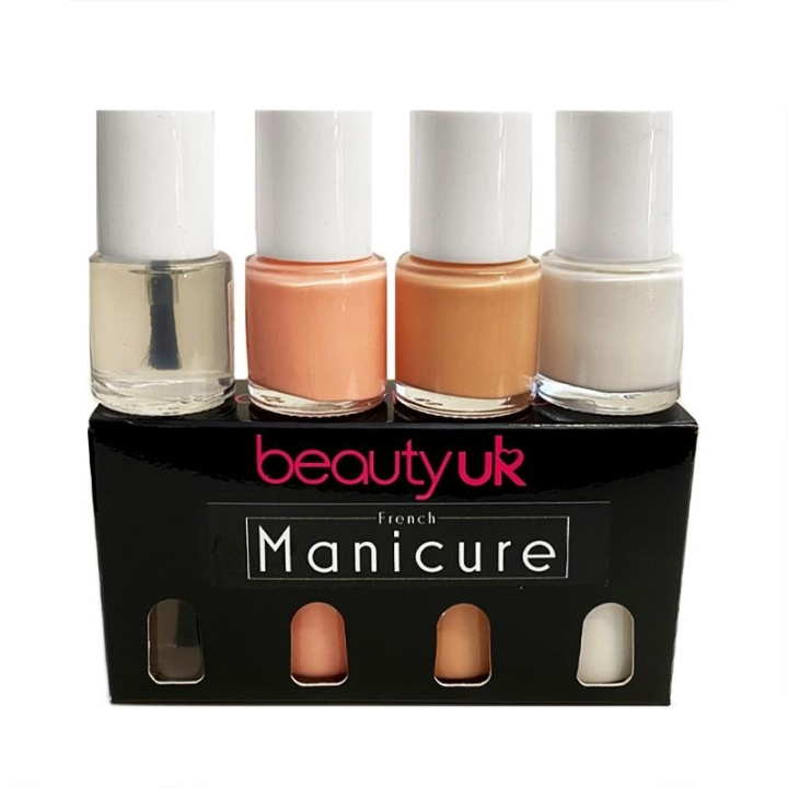 Beauty UK French Manicure Set 4x9ml ryhmässä KAUNEUS JA TERVEYS / Manikyyri/Pedikyyri / Kynsilakka @ TP E-commerce Nordic AB (C04548)