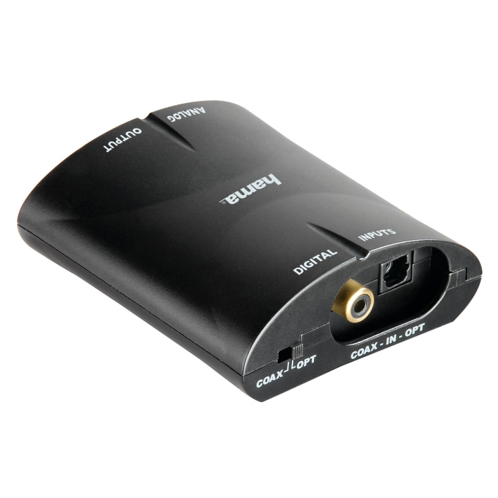 Hama Audio Converter AC81 Digitaalisesta Analogiseksi ryhmässä TIETOKOONET & TARVIKKEET / Kaapelit & Sovittimet / Adapterit @ TP E-commerce Nordic AB (C04619)