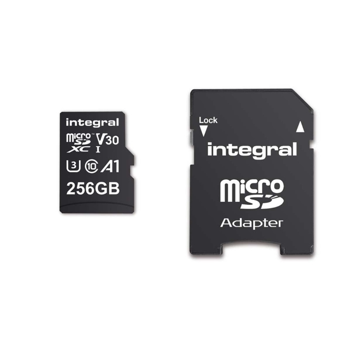 INTEGRAL 256 GB nopea microSDHC/XC V30 UHS-I U3 -muistikortti ryhmässä KODINELEKTRONIIKKA / Tallennusvälineet / Muistikortit / MicroSD/HC/XC @ TP E-commerce Nordic AB (C04786)