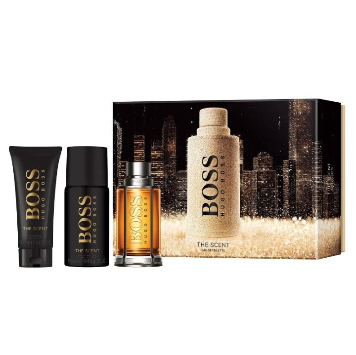 Giftset Boss The Scent Edt 100ml + Deo 150ml + Shower Gel 100ml ryhmässä KAUNEUS JA TERVEYS / Tuoksut & Parfyymit / Parfyymit / Miesten Tuoksut @ TP E-commerce Nordic AB (C04919)