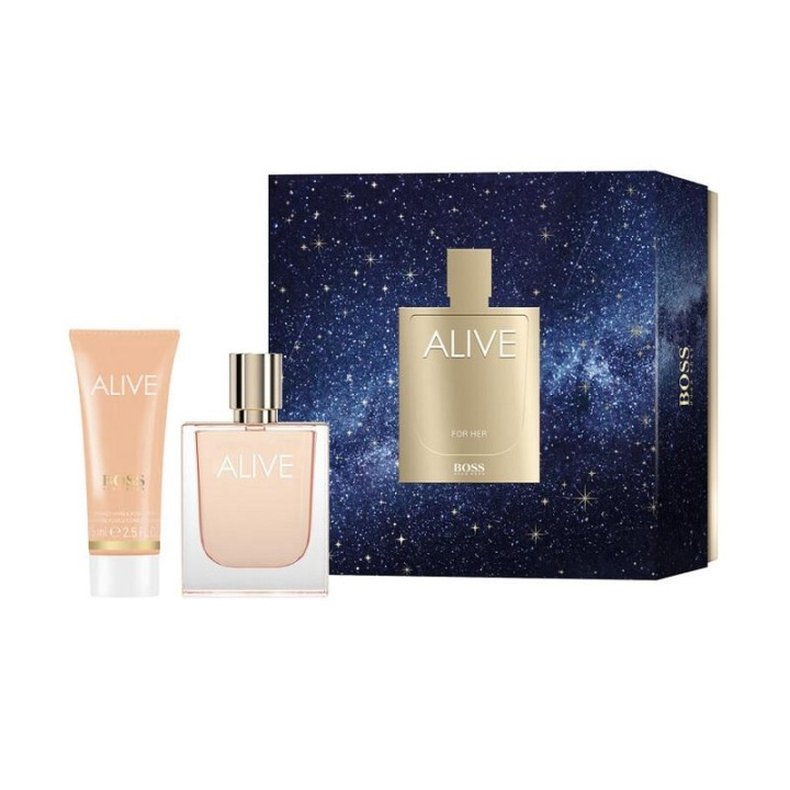 Giftset Hugo Boss Alive Edp 50ml + Body Lotion 75ml ryhmässä KAUNEUS JA TERVEYS / Tuoksut & Parfyymit / Parfyymit / Naisten Tuoksut @ TP E-commerce Nordic AB (C04940)