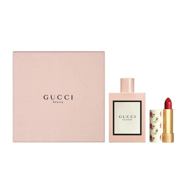 Giftset Gucci Bloom Edp 100ml + Gucci 25 Goldie Red Lipstick ryhmässä KAUNEUS JA TERVEYS / Tuoksut & Parfyymit / Parfyymit / Naisten Tuoksut @ TP E-commerce Nordic AB (C04946)