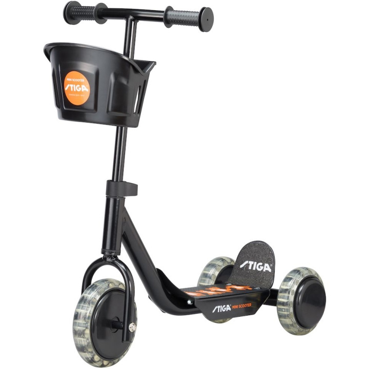 STR Scooter Mini Kid 3W Black ryhmässä LELUT, TUOTTEET LAPSILLE JA VAUVOILLE / Ulkoleut / Pyörät & Potkulaudat @ TP E-commerce Nordic AB (C05039)