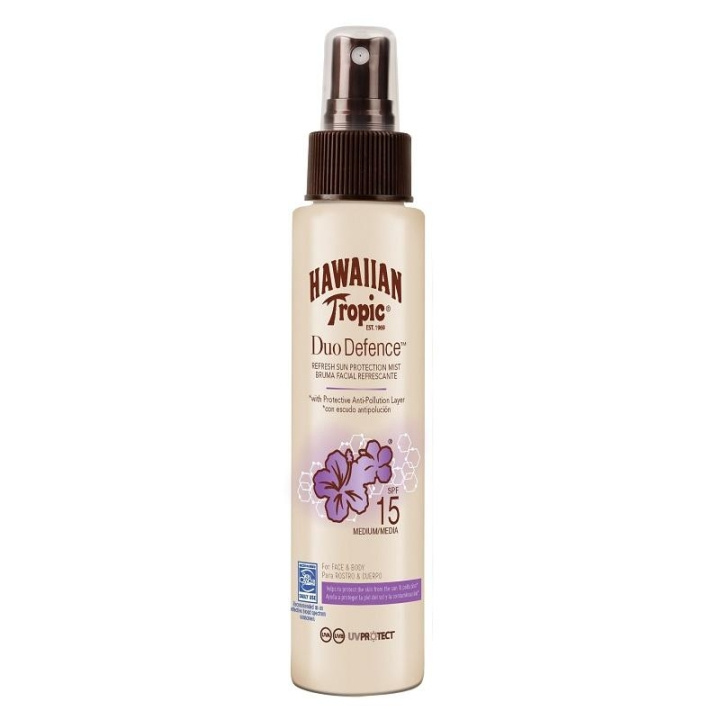 Hawaiian Tropic DuoDefence Mist SPF15 100ml ryhmässä KAUNEUS JA TERVEYS / Ihonhoito / Rusketus / Aurinkosuoja @ TP E-commerce Nordic AB (C05070)