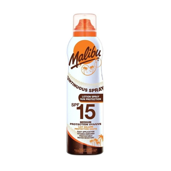 Malibu Continuous Lotion Spray SPF15 175ml ryhmässä KAUNEUS JA TERVEYS / Ihonhoito / Rusketus / Aurinkosuoja @ TP E-commerce Nordic AB (C05142)