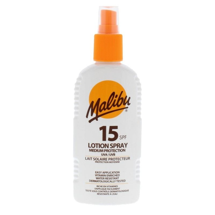 Malibu Lotion Spray SPF15 200ml ryhmässä KAUNEUS JA TERVEYS / Ihonhoito / Rusketus / Aurinkosuoja @ TP E-commerce Nordic AB (C05144)