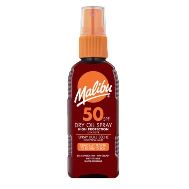 Malibu Dry Oil Spray SPF50 100ml ryhmässä KAUNEUS JA TERVEYS / Ihonhoito / Rusketus / Aurinkosuoja @ TP E-commerce Nordic AB (C05162)