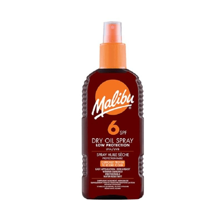 Malibu Dry Oil Spray SPF6 200ml ryhmässä KAUNEUS JA TERVEYS / Ihonhoito / Rusketus / Aurinkosuoja @ TP E-commerce Nordic AB (C05179)