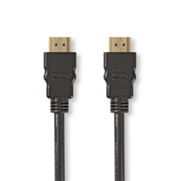 Nedis High Speed ​​HDMI ™ Kaapeli Ethernet | HDMI™ liitin | HDMI™ liitin | 1080p@60Hz | 10.2 Gbps | 2.00 m | Pyöreä | PVC | Musta | Panta ryhmässä KODINELEKTRONIIKKA / Kaapelit & Sovittimet / HDMI / Kaapelit @ TP E-commerce Nordic AB (C05221)