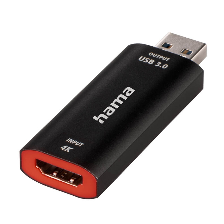 HAMA Capture Card USB HDMI 4K to 1080P USB-C adapter ryhmässä TIETOKOONET & TARVIKKEET / Tietokonetarvikkeet / Web-kamerat @ TP E-commerce Nordic AB (C05440)