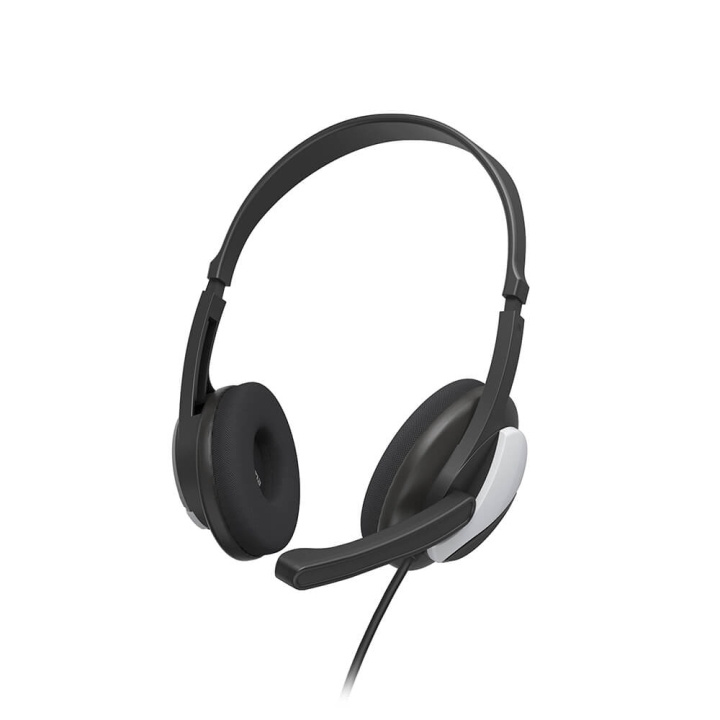 HAMA Headset PC Office Stereo On-Ear HS-P100 V2 Black ryhmässä TIETOKOONET & TARVIKKEET / Tietokonetarvikkeet / Kuulokkeet @ TP E-commerce Nordic AB (C05442)