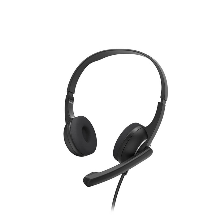 HAMA Headset PC Office Stereo On-Ear HS-USB250 V2 Black ryhmässä TIETOKOONET & TARVIKKEET / Tietokonetarvikkeet / Kuulokkeet @ TP E-commerce Nordic AB (C05445)