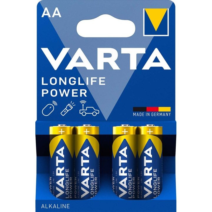 Varta Longlife Power -alkaliparisto, 4 kpl AA (LR06) paristoa ryhmässä KODINELEKTRONIIKKA / Paristot & Laturit / Akut / AA @ TP E-commerce Nordic AB (C06096)