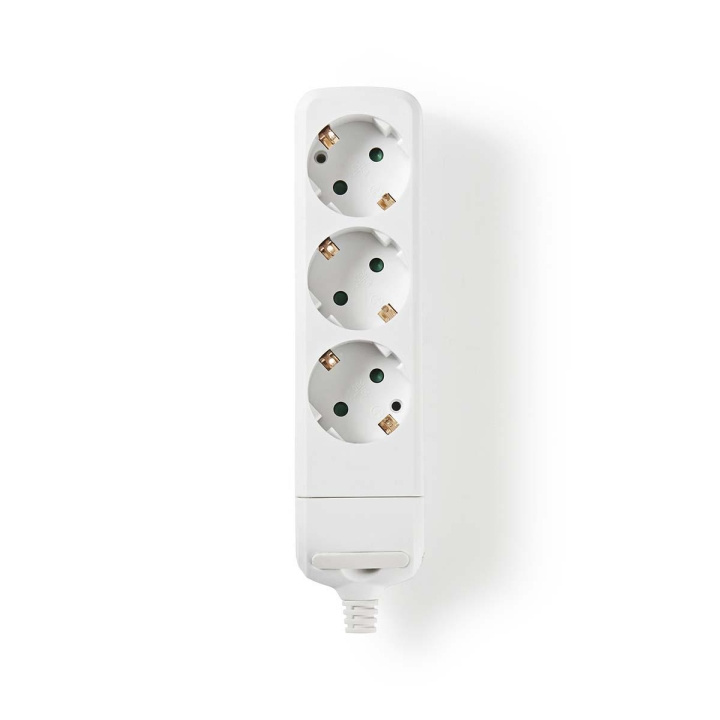 Nedis Jatkojohto | Maadoitettu virtaliitin / Tyyppi F (CEE 7/7) | 3-suuntainen | 3680 W | 16 A | Maadoituksen tyyppi: Sivukontaktit | 230 V AC 50/60 Hz | Pistokannan kulma: 45 ° | Kaapeli ei sisälly | Valkoinen ryhmässä KOTI, TALOUS JA PUUTARHA / Sähkö & Valaistus / Jatkojohdot @ TP E-commerce Nordic AB (C06102)