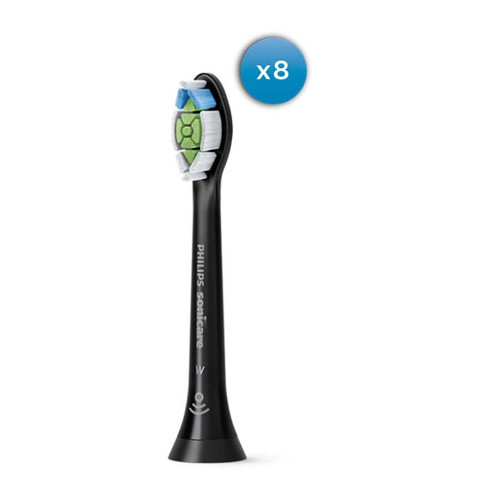 HX6068/13 Sonicare W2 Optimal White Standard sonic -hammasharjaspäät 8 kpl mustaa ryhmässä KAUNEUS JA TERVEYS / Suunhoito / Sähköhammasharjat Tarvikkeet @ TP E-commerce Nordic AB (C06205)