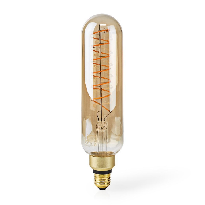 Nedis LED Filamenttilamppu E27 | T65 | 8.5 W | 600 lm | 2000 K | Himmennettävä | Kultaisella viimeistelyllä | Retrotyylinen | 1 kpl ryhmässä KODINELEKTRONIIKKA / Valaistus / LED-lamput @ TP E-commerce Nordic AB (C06280)