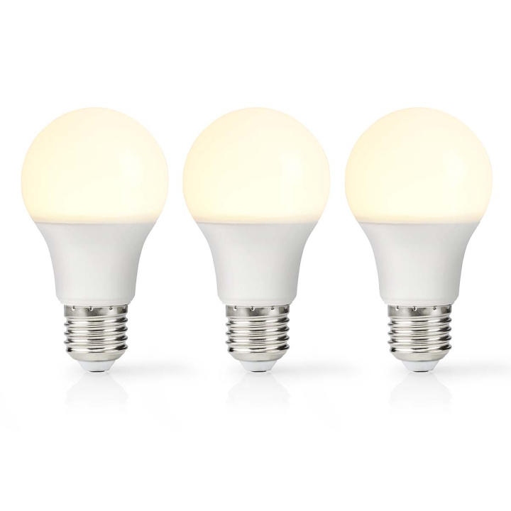 Nedis LED Lamppu E27 | A60 | 4.9 W | 470 lm | 2700 K | Lämmin Valkoinen | Retrotyylinen | Huurrettu | 3 kpl ryhmässä KODINELEKTRONIIKKA / Valaistus / LED-lamput @ TP E-commerce Nordic AB (C06287)