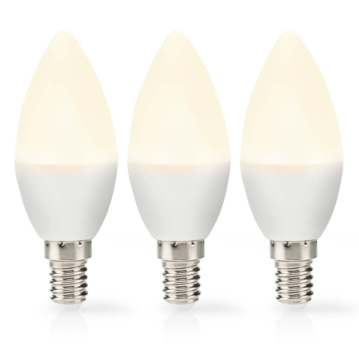 Nedis LED Lamppu E14 | Kynttilä | 2.8 W | 250 lm | 2700 K | Lämmin Valkoinen | Huurrettu | 3 kpl ryhmässä KODINELEKTRONIIKKA / Valaistus / LED-lamput @ TP E-commerce Nordic AB (C06294)