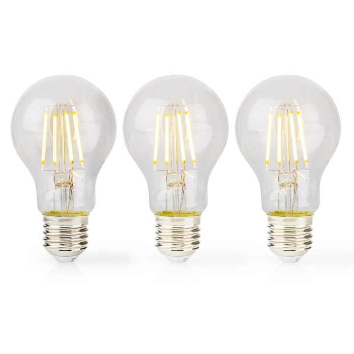Nedis LED Filamenttilamppu E27 | A60 | 4 W | 470 lm | 2700 K | Lämmin Valkoinen | Retrotyylinen | 3 kpl ryhmässä KODINELEKTRONIIKKA / Valaistus / LED-lamput @ TP E-commerce Nordic AB (C06296)