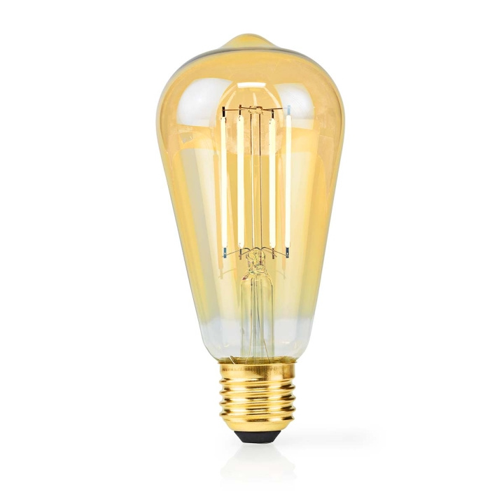 Nedis LED Filamenttilamppu E27 | ST64 | 4.9 W | 470 lm | 2100 K | Himmennettävä | Erittäin lämmin valkoinen | Retrotyylinen | 1 kpl ryhmässä KODINELEKTRONIIKKA / Valaistus / LED-lamput @ TP E-commerce Nordic AB (C06307)