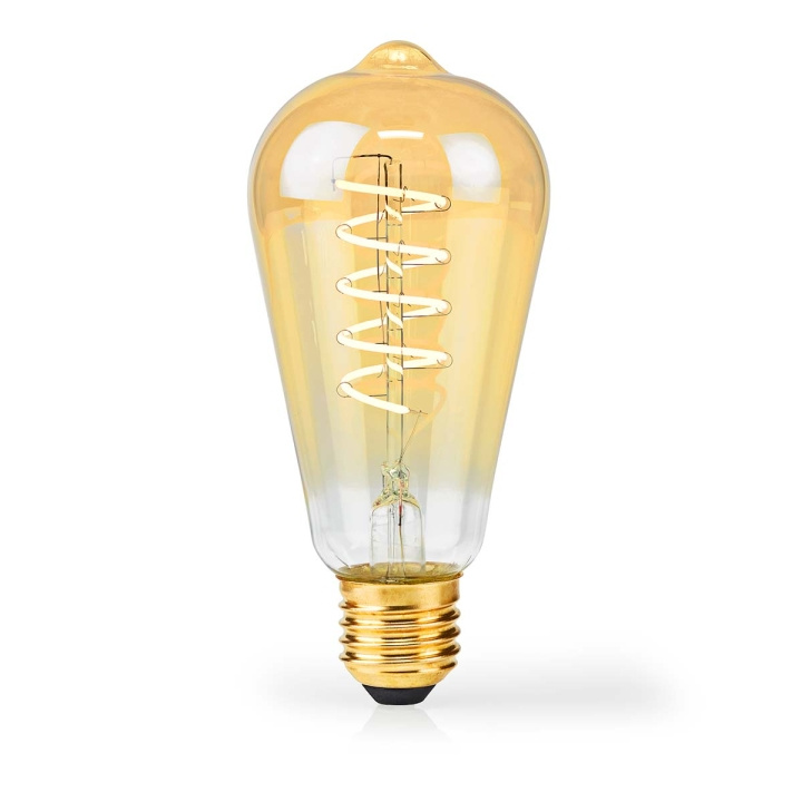 Nedis LED Filamenttilamppu E27 | ST64 | 3.8 W | 250 lm | 2100 K | Himmennettävä | Erittäin lämmin valkoinen | Retrotyylinen | 1 kpl ryhmässä KODINELEKTRONIIKKA / Valaistus / LED-lamput @ TP E-commerce Nordic AB (C06308)