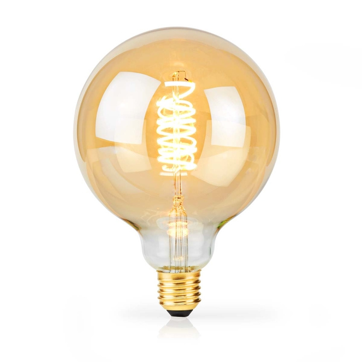 Nedis LED Filamenttilamppu E27 | G95 | 3.8 W | 250 lm | 2100 K | Himmennettävä | Erittäin lämmin valkoinen | Retrotyylinen | 1 kpl ryhmässä KODINELEKTRONIIKKA / Valaistus / LED-lamput @ TP E-commerce Nordic AB (C06309)