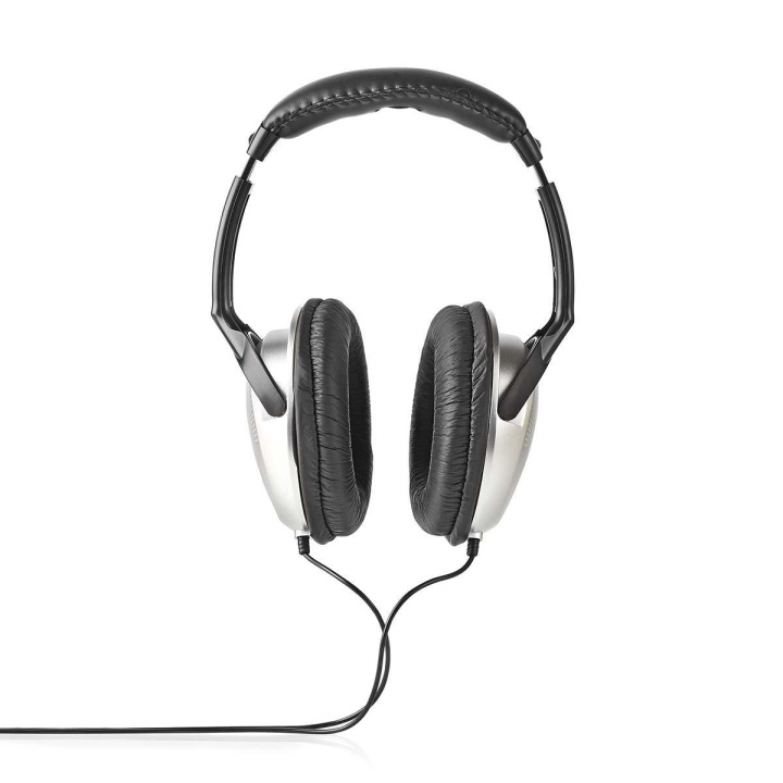 Nedis Over-Ear Langalliset Kuulokkeet | 3.5 mm | Kaapelin pituus: 6.00 m | Äänenvoimakkuuden Säätö | Hopea / Musta ryhmässä KODINELEKTRONIIKKA / Ääni & Kuva / Kuulokkeet & Tarvikkeet / Kuulokkeet @ TP E-commerce Nordic AB (C06338)