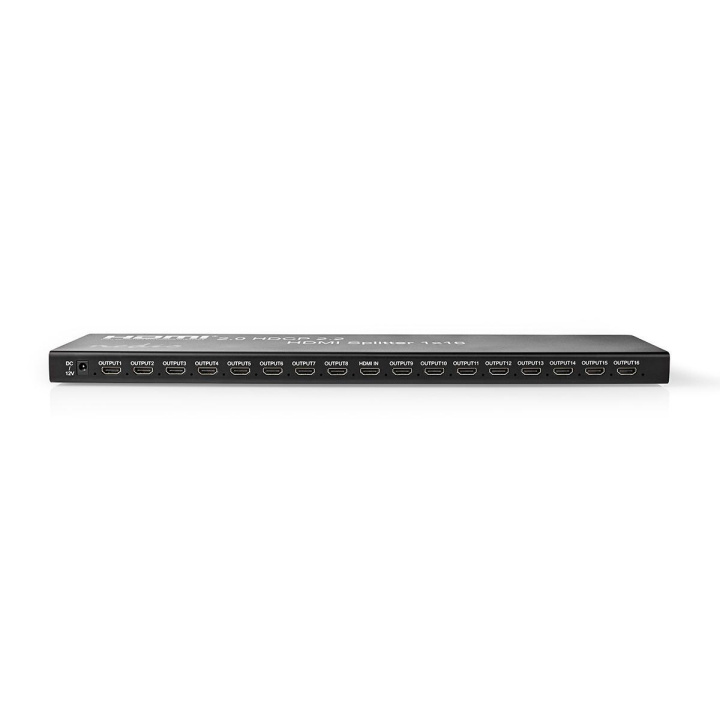 Nedis HDMI ™ Jakaja | 16 port(s) | HDMI™ tulo | USB-A Naaras / 16x HDMI™ lähtöliitäntä | 4K@60Hz | 18 Gbps | Metalli | Antrasiitti ryhmässä KODINELEKTRONIIKKA / Kaapelit & Sovittimet / HDMI / Sovittimet @ TP E-commerce Nordic AB (C06359)