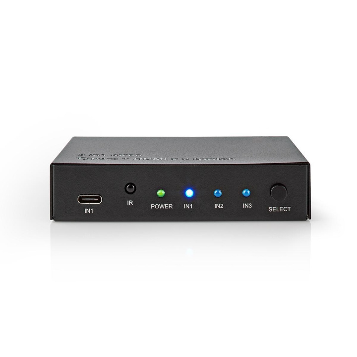 Nedis HDMI ™ Kytkin | 3-Porttinen port(s) | 1x USB-C™ / 2x HDMI™ tuloliitäntä | 1x HDMI™ lähtö | 4K@60Hz | 18.0 Gbps | Metalli | Antrasiitti ryhmässä KODINELEKTRONIIKKA / Kaapelit & Sovittimet / HDMI / Sovittimet @ TP E-commerce Nordic AB (C06365)