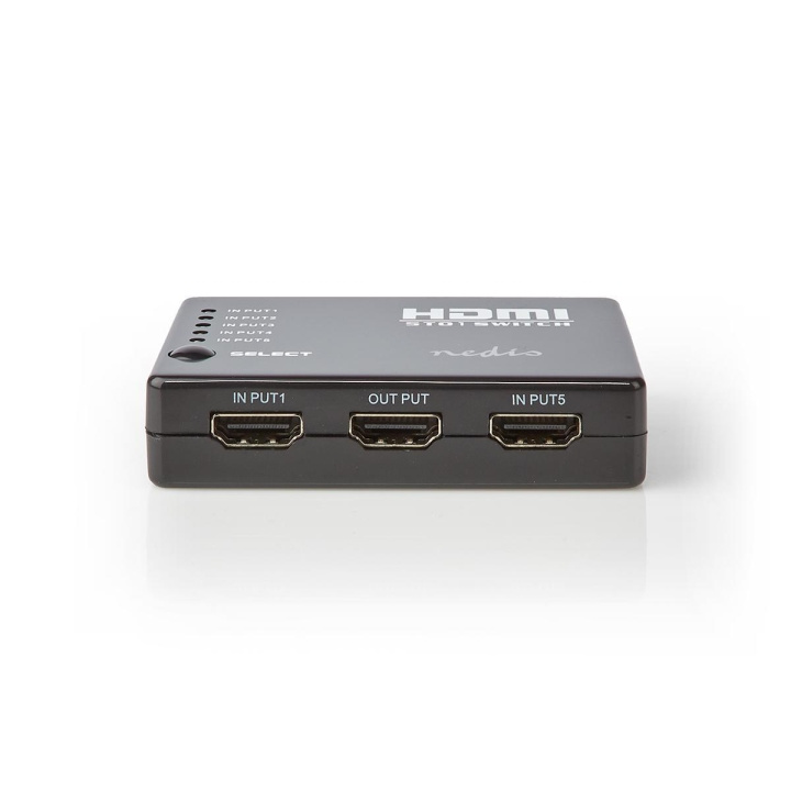 Nedis HDMI ™ Kytkin | 5-Porttinen port(s) | 5x HDMI™ tuloliitäntä | 1x HDMI™ lähtö | 1080p | 3.4 Gbps | ABS-Muovi | Musta ryhmässä KODINELEKTRONIIKKA / Kaapelit & Sovittimet / HDMI / Sovittimet @ TP E-commerce Nordic AB (C06367)