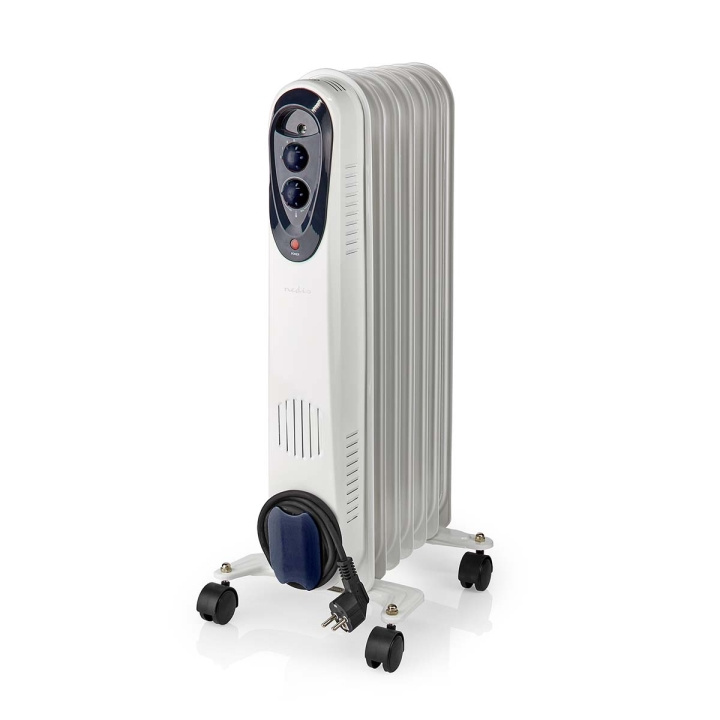 Nedis Siirrettävä Öljylämmitin | 600 / 900 / 1500 W | 7 Lamellia | Säädettävä termostaatti | 3 Lämpöasetusta | Kaatumissuoja | Valkoinen ryhmässä KOTI, TALOUS JA PUUTARHA / Tuulettimet ja ilmastointilaitteet / Lämpöpatterit @ TP E-commerce Nordic AB (C06458)