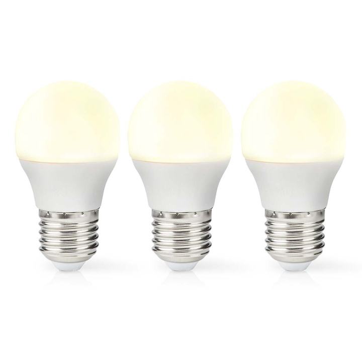 Nedis LED Lamppu E27 | G45 | 4.9 W | 470 lm | 2700 K | Lämmin Valkoinen | Retrotyylinen | Huurrettu | 3 kpl ryhmässä KODINELEKTRONIIKKA / Valaistus / LED-lamput @ TP E-commerce Nordic AB (C06525)